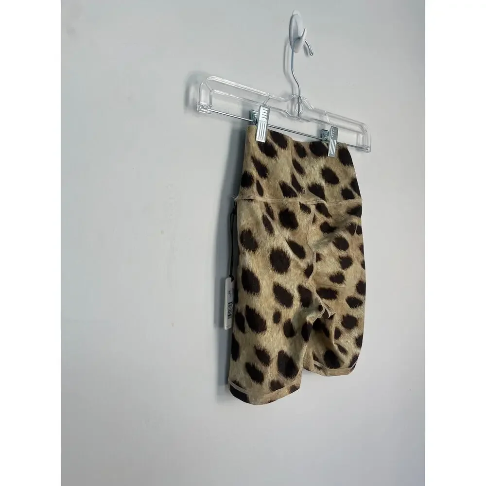 WeWoreWhat Leopard Print Biker Shorts Women XS High Waist‎ Stretch NWT - Picture 9 of 10